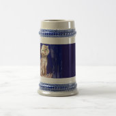 Die Katze in der blauen Nacht Bierglas (Mittel)