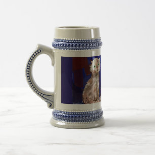 Die Katze in der blauen Nacht Bierglas