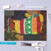 Die Katze in der hässlichen Strickjacke Seidenpapier (Handwerk)