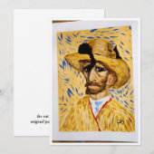 die Katze in van Gogh's Hut Dankeskarte (Vorne/Hinten)