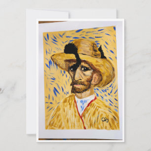 die Katze in van Gogh's Hut Dankeskarte