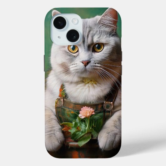 Die Katze ist der Gärtner Case-Mate iPhone Hülle (Rückseite)