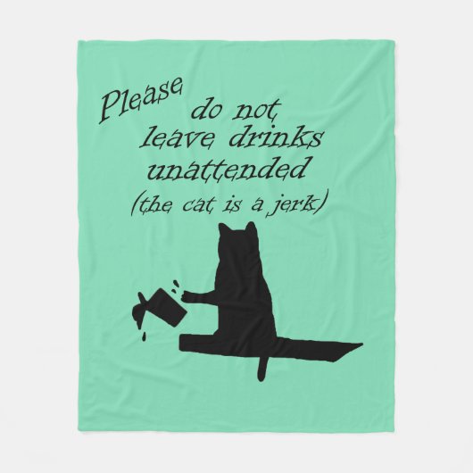 Die Katze ist ein Jerk Fleecedecke (Vorderseite)
