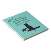 Die Katze ist ein Jerk Notizblock (angewinkelt)