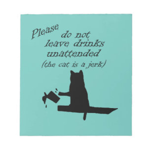 Die Katze ist ein Jerk Notizblock