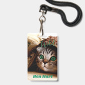 Die Katze ist noch wild Ausweis (Vorderseite mit Lanyard)