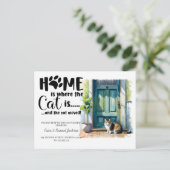 Die Katze ist umgezogen! neue Adressenankündigung! Ankündigungspostkarte (Stehend Vorderseite)