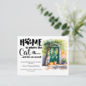 Die Katze ist umgezogen! neue Adressenankündigung! Ankündigungspostkarte (Stehend Vorderseite)