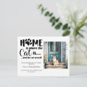 Die Katze ist umgezogen! neue Adressenankündigung! Ankündigungspostkarte (Stehend Vorderseite)