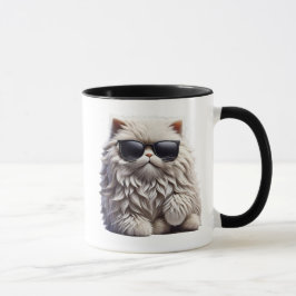 Die Katze ist zu scharf mit schwarzer Sonnenbrille Tasse