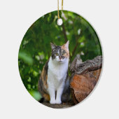 Die Katze Keramik Ornament (Links)