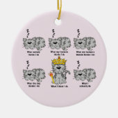 Die Katze Keramik Ornament (Vorne)