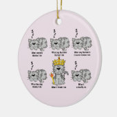 Die Katze Keramik Ornament (Links)