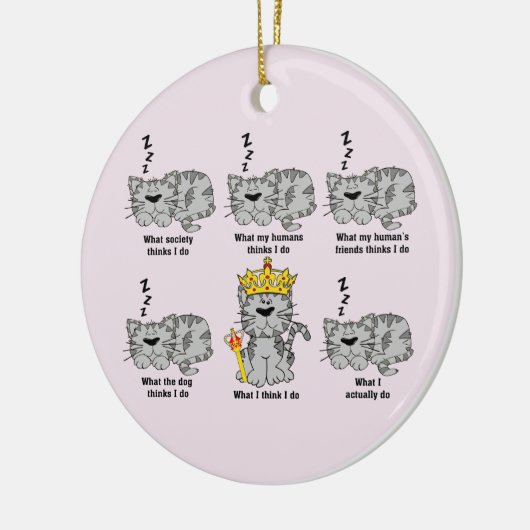 Die Katze Keramik Ornament (Links)