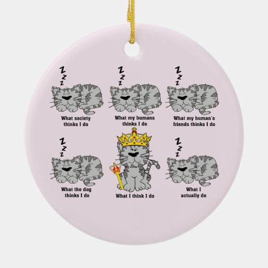 Die Katze Keramik Ornament (Hinten)