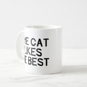 Die Katze mag mich Kaffeetasse (Vorderseite Links)