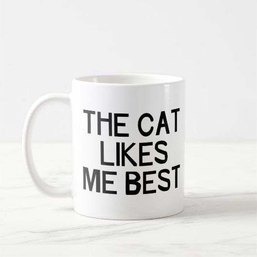 Die Katze mag mich Kaffeetasse (Links)