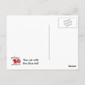 "Die Katze mit dem blauen Schwanz" Postkarte (Rückseite)