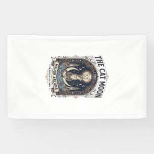 Die Katze Mond Katze Tarot Karte Major Arcana Vint Banner