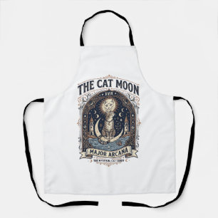 Die Katze Mond Katze Tarot Karte Major Arcana Vint Schürze