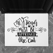 Die Katze muss den Besuchern zustimmen | Niedliche Fußmatte