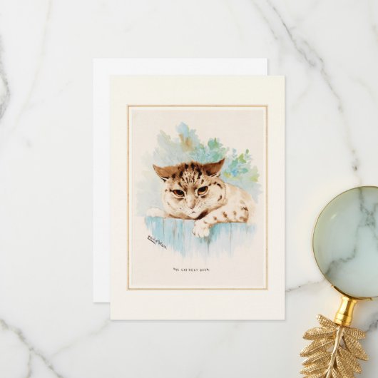 Die Katze nebenan von Louis Wain Dankeskarte (Vorderseite/Rückseite Beispiel)
