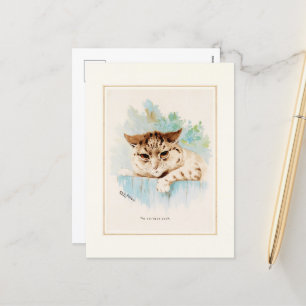 Die Katze nebenan von Louis Wain Feiertagspostkarte