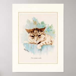 Die Katze nebenan von Louis Wain Poster