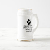 Die Katze nicht allein ist zu trinken Bierglas (VorderseiteRechts)
