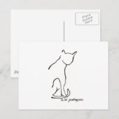 Die Katze Postkarte (Vorne/Hinten)