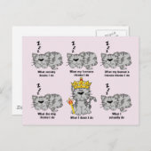 Die Katze Postkarte (Vorne/Hinten)