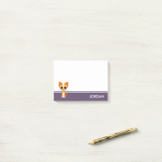 Die Katze reinigen Post-it Klebezettel (Auf Schreibtisch)