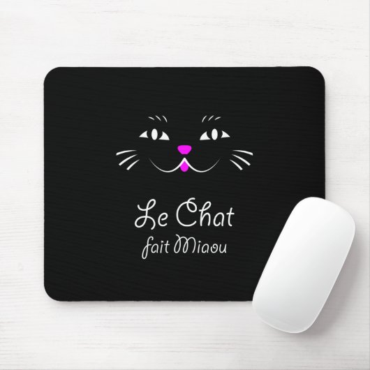 Die Katze sagt Meow! Lustige französische Mousepad (Mit Mouse)
