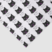 Die Katze sagt Meow!  Niedlicher französischer Seidenpapier (Ausschnitt)