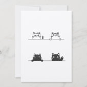 Die Katze sagt: "Warte, ich kann hier kein Problem Save The Date (Vorderseite)