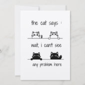 Die Katze sagt: "Warte, ich kann hier kein Problem Save The Date (Rückseite)