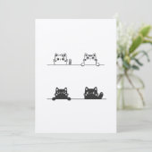 Die Katze sagt: "Warte, ich kann hier kein Problem Save The Date (Stehend Vorderseite)