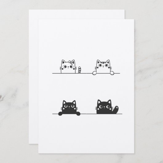 Die Katze sagt: "Warte, ich kann hier kein Problem Save The Date (Vorne/Hinten)