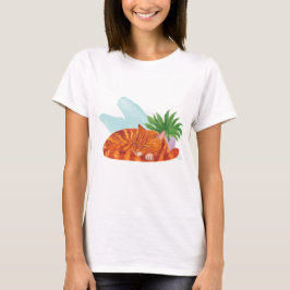 Die Katze schläft ... Die Katze tut so, als würde  T-Shirt