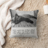 Die Katze schläft hier Kissen (Decke)