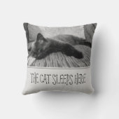 Die Katze schläft hier Kissen (Rückseite)