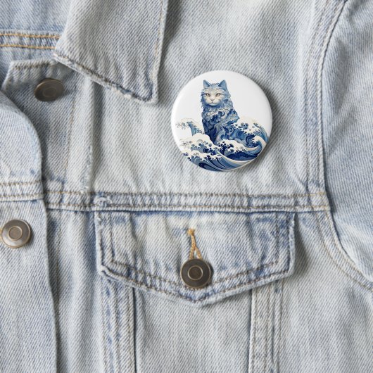 Die Katze schwindet von Kanagawa Button (Beispiel)