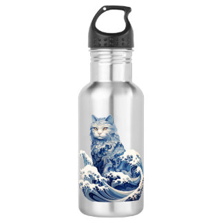 Die Katze schwindet von Kanagawa Edelstahlflasche