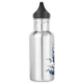 Die Katze schwindet von Kanagawa Edelstahlflasche (Links)