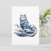Die Katze schwindet von Kanagawa Einladung (Stehend Vorderseite)