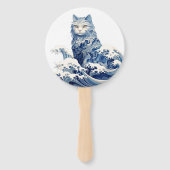 Die Katze schwindet von Kanagawa Fächer (Rückseite)