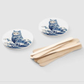 Die Katze schwindet von Kanagawa Fächer (Non-assembled)