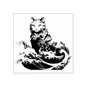 Die Katze schwindet von Kanagawa Gummistempel (Prägung)