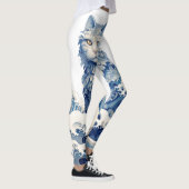 Die Katze schwindet von Kanagawa Leggings (Rechts)