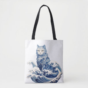 Die Katze schwindet von Kanagawa Tasche